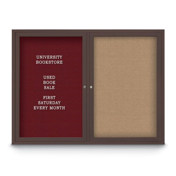 Corkboard, Synthetic Forbo/Black, 60"x 36"